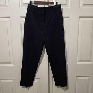 Sandro ANTO High Waist Tapered Trousers Navy Size 42 US 10 NWT Career Luxury